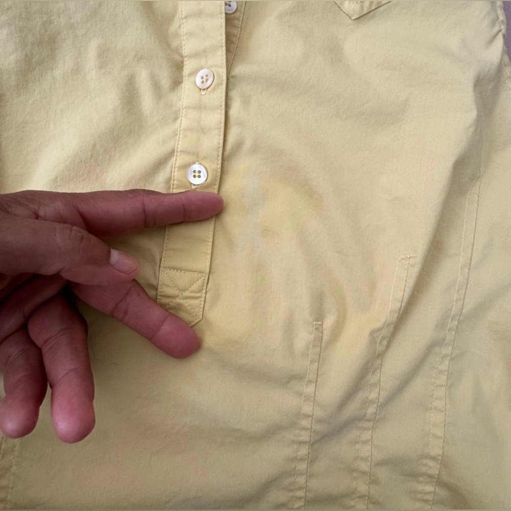 Parasuco Vintage Y2k Yellow sleeveless Button
Up Shirt M/L - Picture 4 of 11